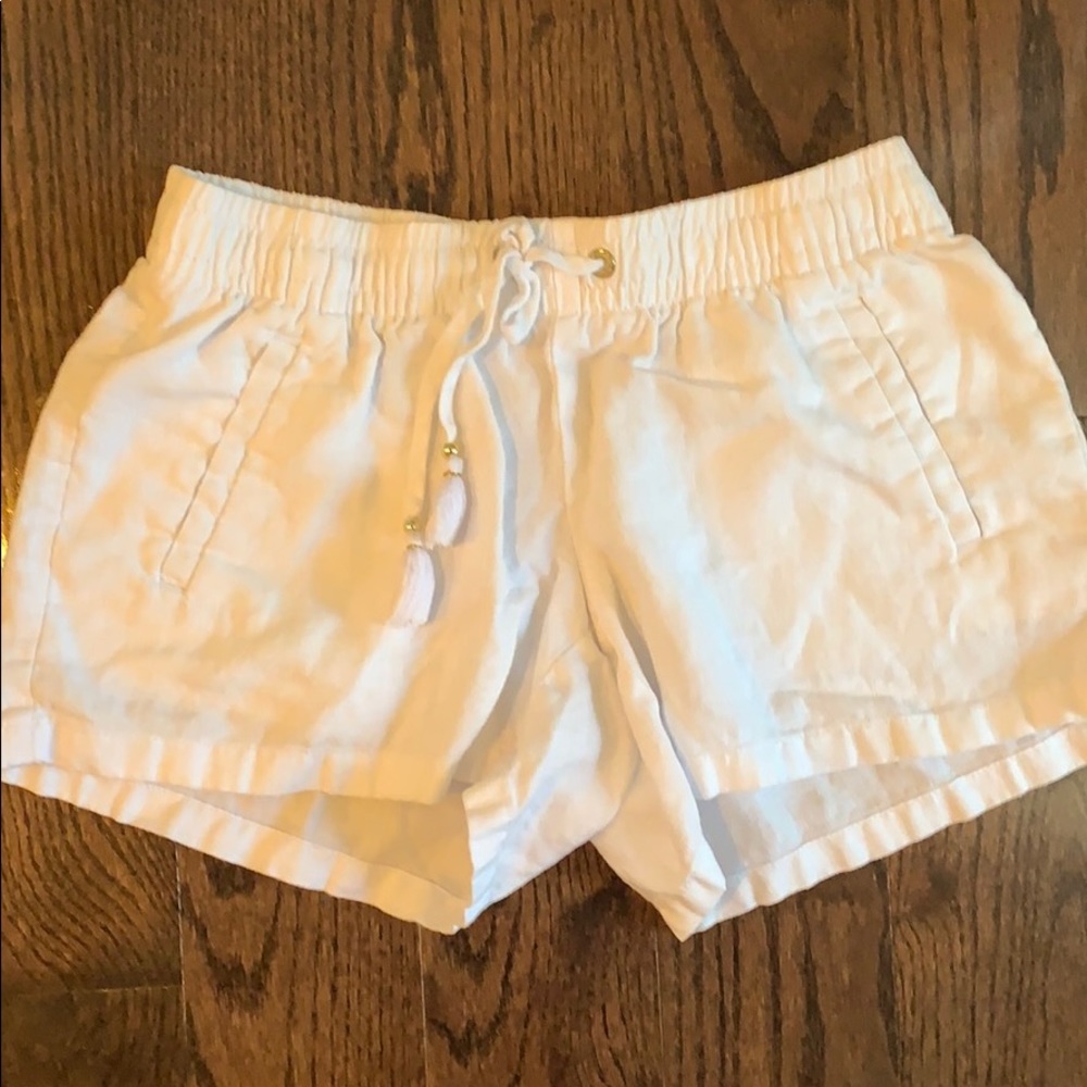 LILY PULITZER beach linen white shorts